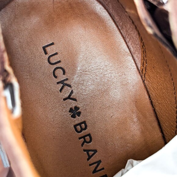 Lucky Brand Women Nyrima Soil Leather Summer Lug Sole Boots Size 11 - Picture 12 of 12